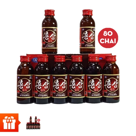 VL[TP_Dongnam]_Combo 80 chai nước uống Hồng Sâm Hàn Quốc (100ml/chai) + 20 chai cùng loại