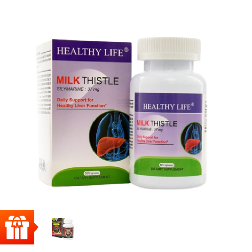 RS Combo 3 hộp TPBVSK Healthy Life Milk Thistle hỗ trợ gan (60 viên) + 1 hộp viên đông trùng Wellness nutrition 30 viên 