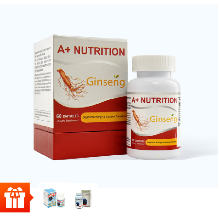 NATURE GIFT - Combo 2 hộp TPBVSK  A + Nutrition Gingseng (60v/hộp) + 1 hộp canxi 60 viên+ 1 hộp não 30 viên