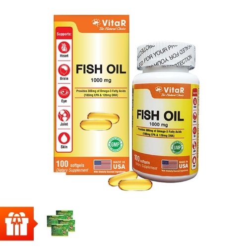 [New] Combo 2 hộp TPBVSK VitaR Fish Oil 1000mg (100v/ hộp) + 4 hộp Ginko&Nattokinase 120 (30v/ hộp)