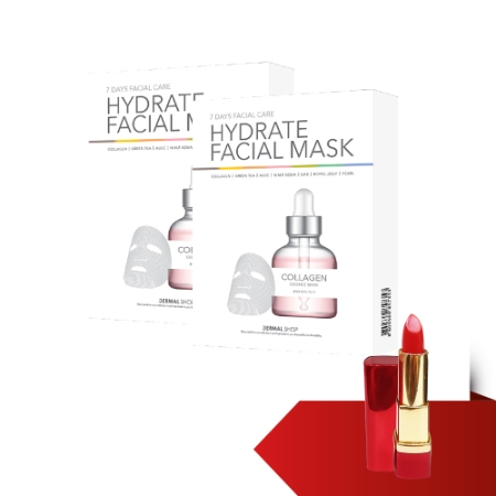 [NCC Tặng son Hàn Quốc]-[EC]-DERMAL-Combo 2 hộp mặt nạ liệu trình 7 ngày Hydrate Facial Mask