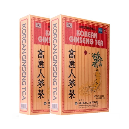 Buleebang -Combo 2 Trà Sâm Gingsen Tea Hàn Quốc  (3g x 100 gói/hộp)