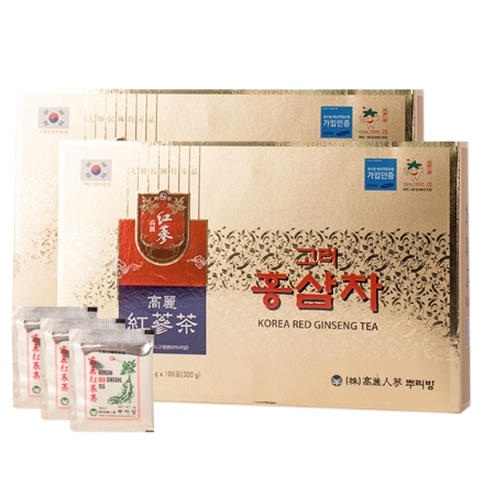 Buleebang -Combo 2 Trà Hồng Sâm Gingsen Tea Hàn Quốc  (3g x 100 gói/hộp)