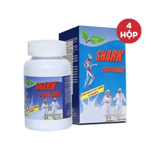 [Crazy 24]60p NATURE GIFT - Combo 4 hộp TPBVSK Shark Cartilage ( 100 viên/ hộp) (sụn cá mập)