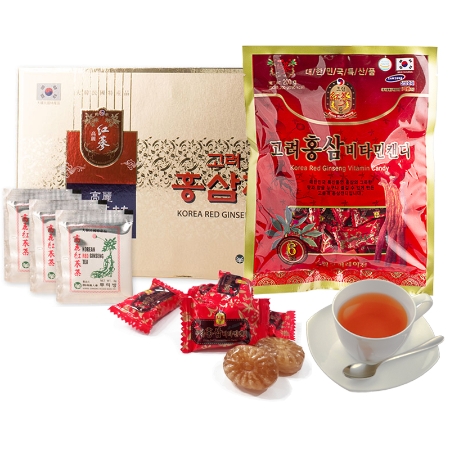Combo Trà Hồng Sâm Buleebang (3g x 100 gói) +1 Kẹo Hồng Sâm Vitamin Dream (200g)