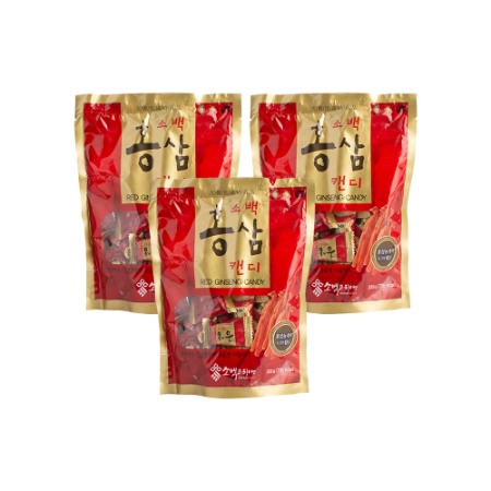 [EC]-Combo 3 túi Kẹo vị hồng sâm Red Ginseng Candy (200g*3)