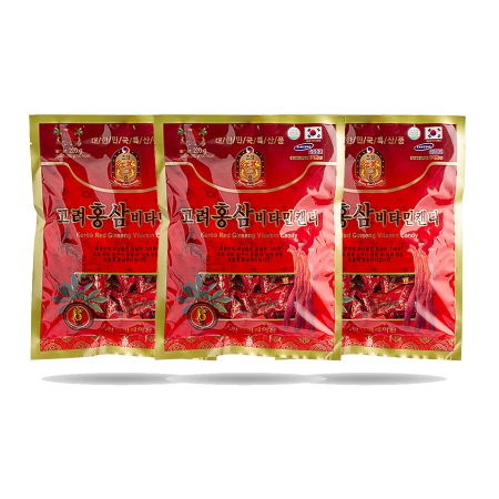 [EC]-Combo 3 túi Kẹo hương hồng sâm Korea Red Ginseng Vitamin Candy (200g*3)