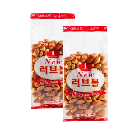 [EC]-Combo 2 túi Bánh quy Love Ball New Gum Pung Hàn Quốc 250g (Đỏ) 