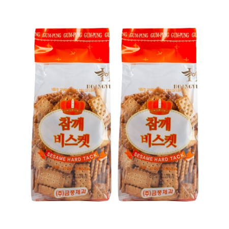 [EC]-Combo 2 túi Bánh quy mè Gum Pung Hàn Quốc 250g (Cam) 