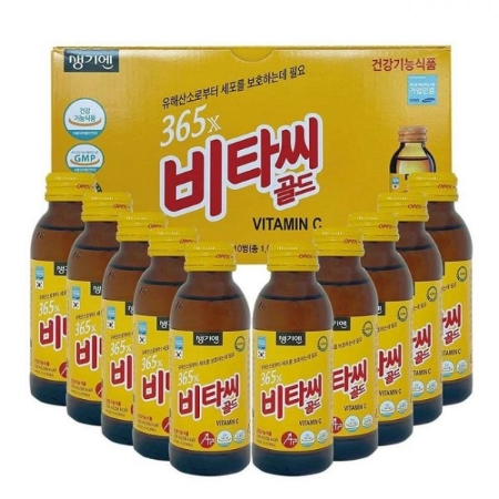 Nước Uống Bổ Sung Vitamin C 365X Hàn Quốc Hỗ Trợ Tăng Lực, Tăng Sức Đề Kháng(100 ml x 10 chai )