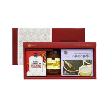 [EC]-Hộp quà:Hồng trà nam Việt quất(10 gói),Trà thanh yên mật ong(580g),Trà đậu nành mè đen(12 gói)