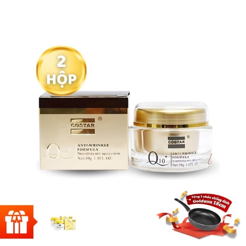 [ĐẠI LỄ - Edit] COSTAR - Combo 2 hộp kem dưỡng da Costar Anti-wrinkle Q10 (50g/1 hộp)+2 hộp kem dưỡng da nhau thai cừu Costar Sheep Placenta cream (100g/hộp)