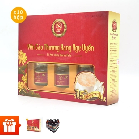 [60PN]_HPNEST_Combo 10 Hộp Yến Sào Thượng Hạng Ngự Uyển 15% + 4 hộp cùng loại 