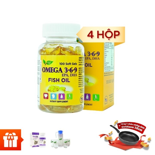 [Đại Lễ] NATURE GIFT - Combo 4 hộp TPBVSK Omega 369 (100 viên/ hộp ) + 1 hộp Healthy Life Sleep Aid (60 viên/hộp)