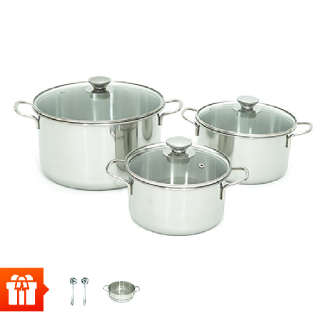 [SĂN DEAL - OB] UCANCOOK - Bộ nồi inox (N18-N20-N26-X20) + 2 Vá inox 07 