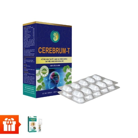 [DDTG] 4 hộp viên uống bổ não CEREBRUM-T 30 viên (120 viên)+1 chai Dung dịch xịt mũi THÔNG XOANG TRẦN GIA