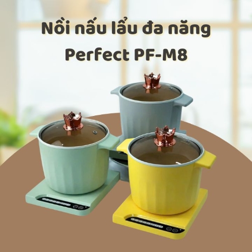 [60p vàng] Nồi nấu lẩu đa năng Perfect PF-M8