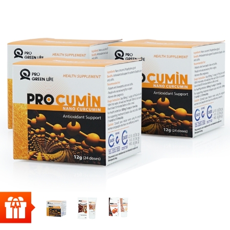 [PGM] Procumin-Combo 3 hộp (12g/hộp)+1 hộp Procumin 12g + 1 sữa rửa mặt procleanser + 1 kem đắp mặt Procumask
