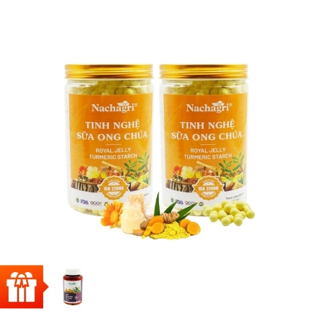BOMETA - 2 hũ Tinh Nghệ Sữa Ong Chúa 500g/hũ + 1 Hủ tinh nghệ đen sữa ong chúa 200g/1 hủ