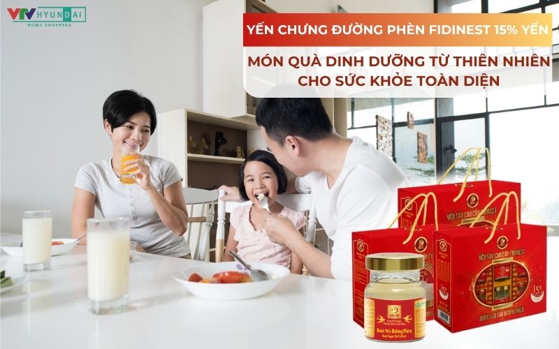 Yến chưng đường phèn FIDINEST 15% yến – Món quà dinh dưỡng từ thiên nhiên cho sức khỏe toàn diện