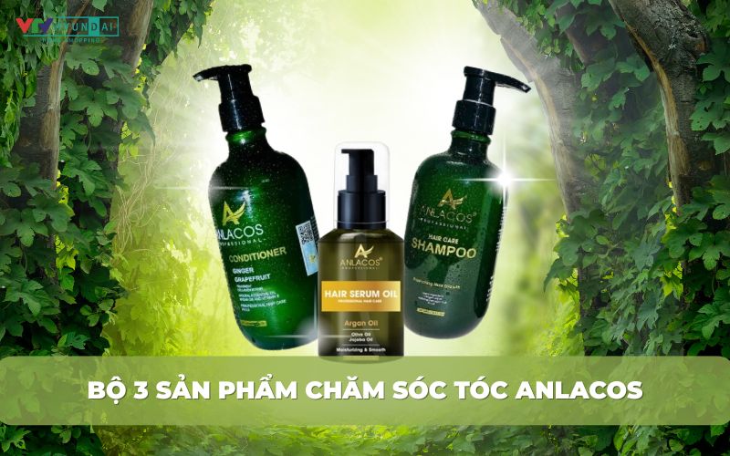 Bộ 3 sản phẩm chăm sóc tóc chuyên sâu, kích thích mọc tóc Anlacos