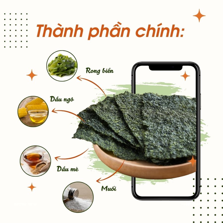 Snack rong biển lá kim Hàn Quốc 4