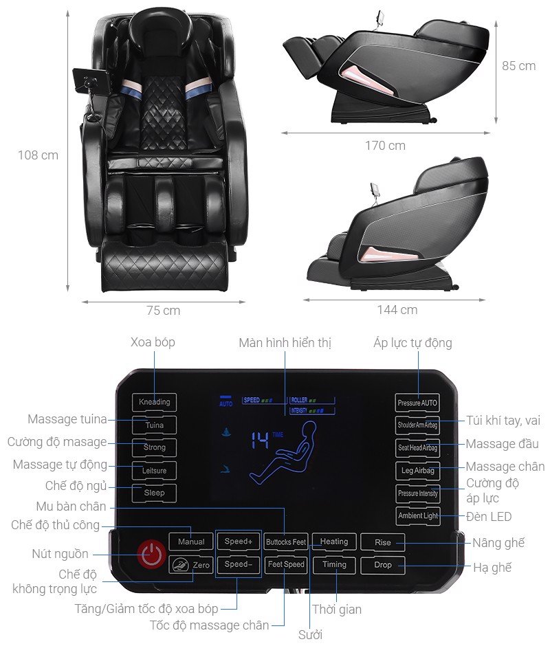 Air Bike - Ghế massage cao cấp MK280