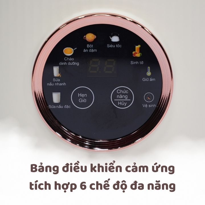 Bảng điều khiển cảm ứng tích hợp 6 chế độ đa năng