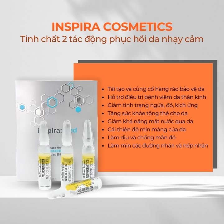 INSPIRA COSMETICS - Tinh chất 2 tác động phục hồi da nhạy cảm (Bi Phase Ampulle Neurogenetics)  1