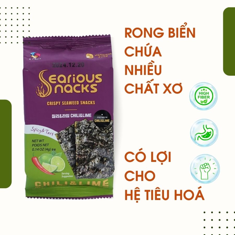 Snack rong biển lá kim Hàn Quốc 6