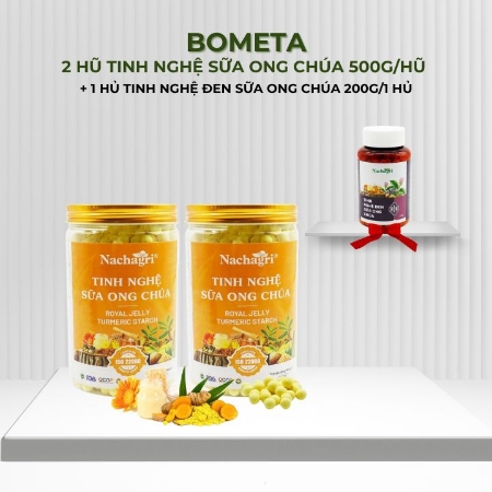 								BOMETA - 2 hũ Tinh Nghệ Sữa Ong Chúa 500g/hũ + 1 Hủ tinh nghệ đen sữa ong chúa 200g/1 hủ
								