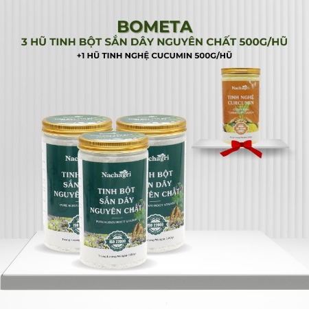 								3 Hũ Tinh Bột Sắn Dây Nguyên Chất Bometa (500g/Hũ)
								