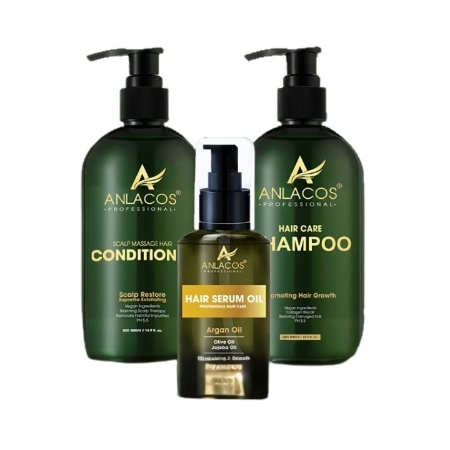 								Combo Dầu Gội Dưỡng Tóc Anlacos (500ml) + Dầu Xã Cao Cấp Làm Ấm Da Đầu & Tẩy Tế Bào Chết (500ml) + Serum Argan Oil Phục Hồi Hư Tổn (60ml)
								