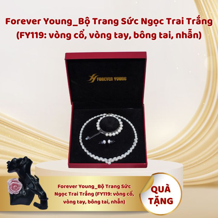 Forever Young_Bộ Trang Sức Ngọc Trai Trắng 