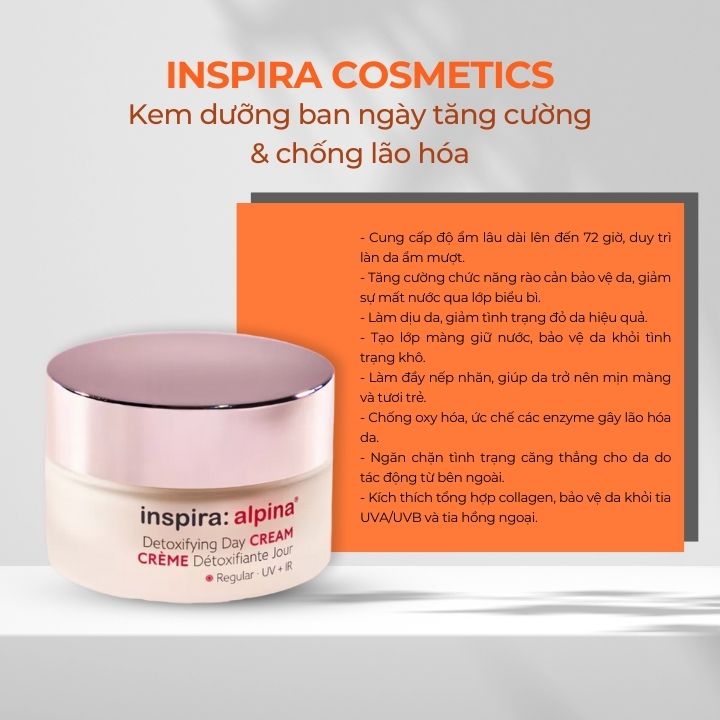 INSPIRA COSMETICS - Kem dưỡng ban ngày tăng cường & chống lão hóa (Detoxifying Day Cream Regular) 1