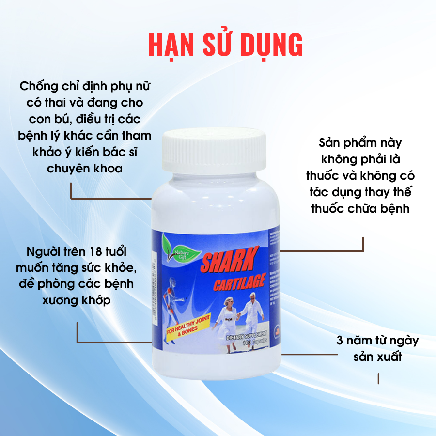 Sụn cá mập Shark Cartilage (100 viên/ hộp) 4