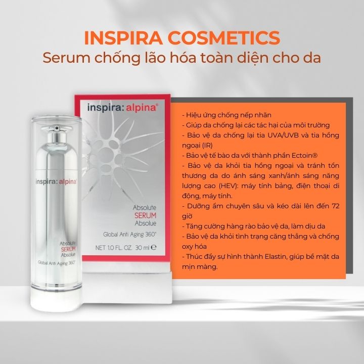 INSPIRA COSMETICS - Serum chống lão hóa toàn diện cho da (Serum Absolute Global Anti Anging 360)  1